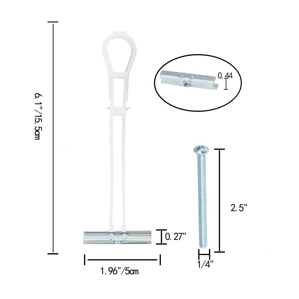 1/4"20 Strap Toggle Anchor With 21/2" Screw Plaster Tile Block Buy
