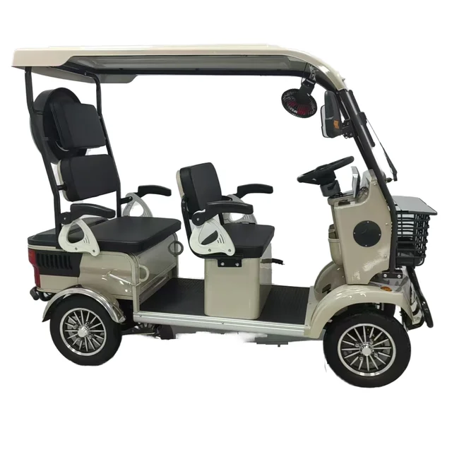 Manufacturer supply 48V 20Ah electric golf cart 4x4 4 person electric assisted quad bike in cargo