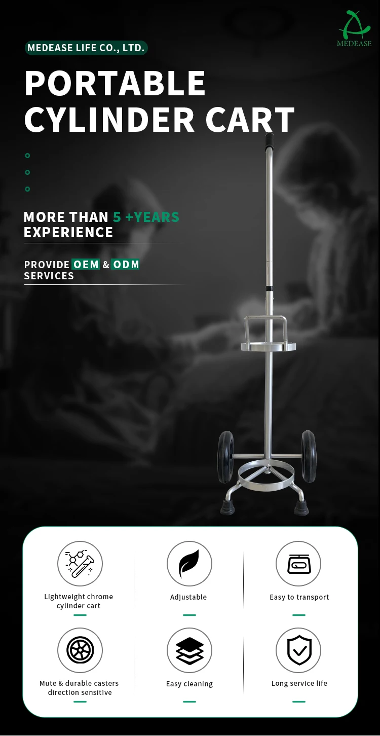 High Pressure Oxygen Medical Trolley Medical Oxygen Cart D&e For Sale