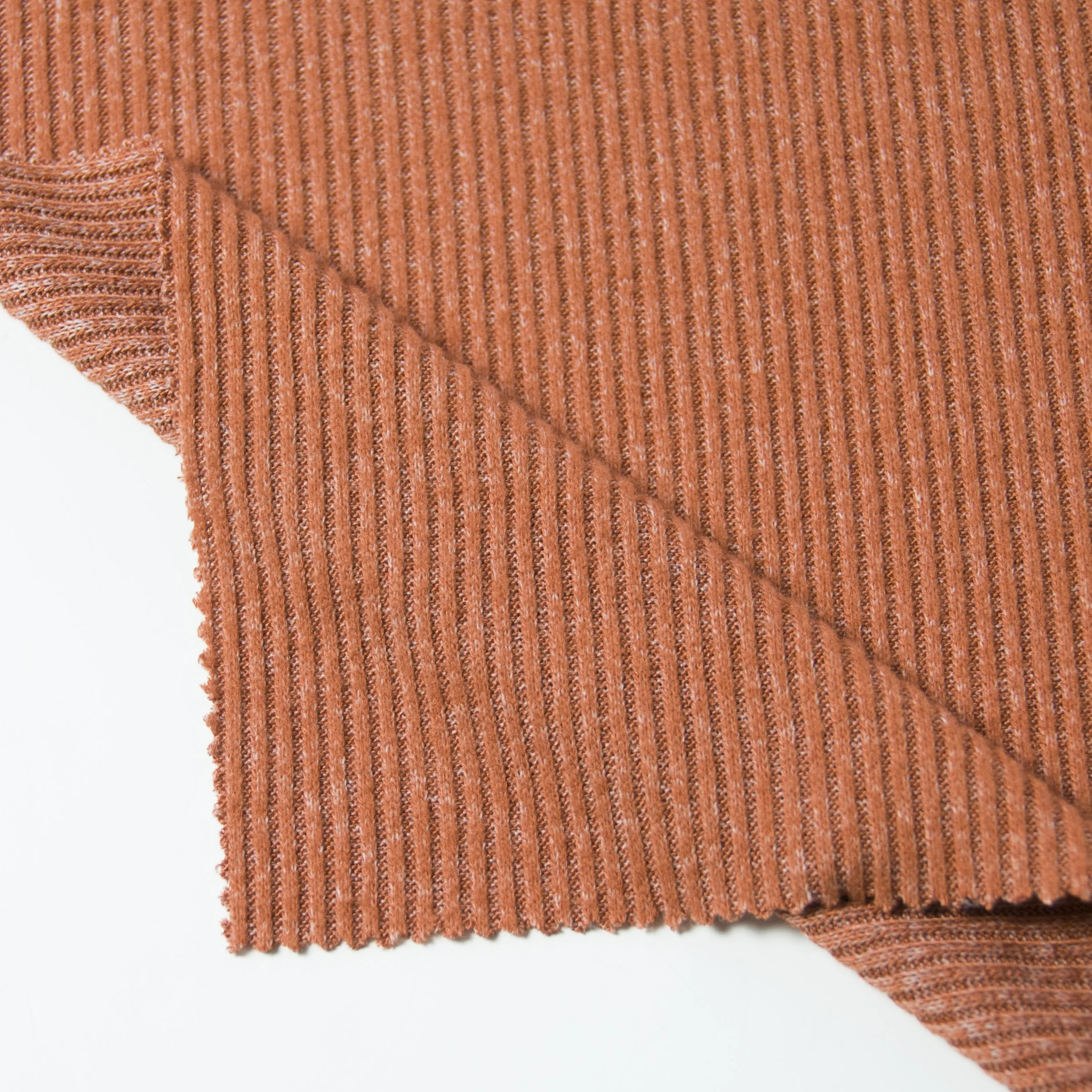 Высокое качество, низкая цена, средний вес, вискоза, полиэстер, спандекс, 2*2 рубчик, меланжевая ткань, одна сторона, Матовый для одежды