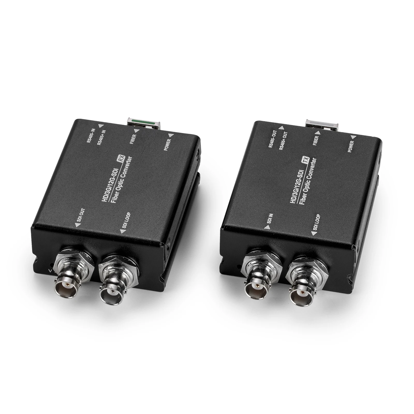 12G SDI Fiber Converter Broadcast Level Video Fiber Optic Converter Over Single Core Fiber