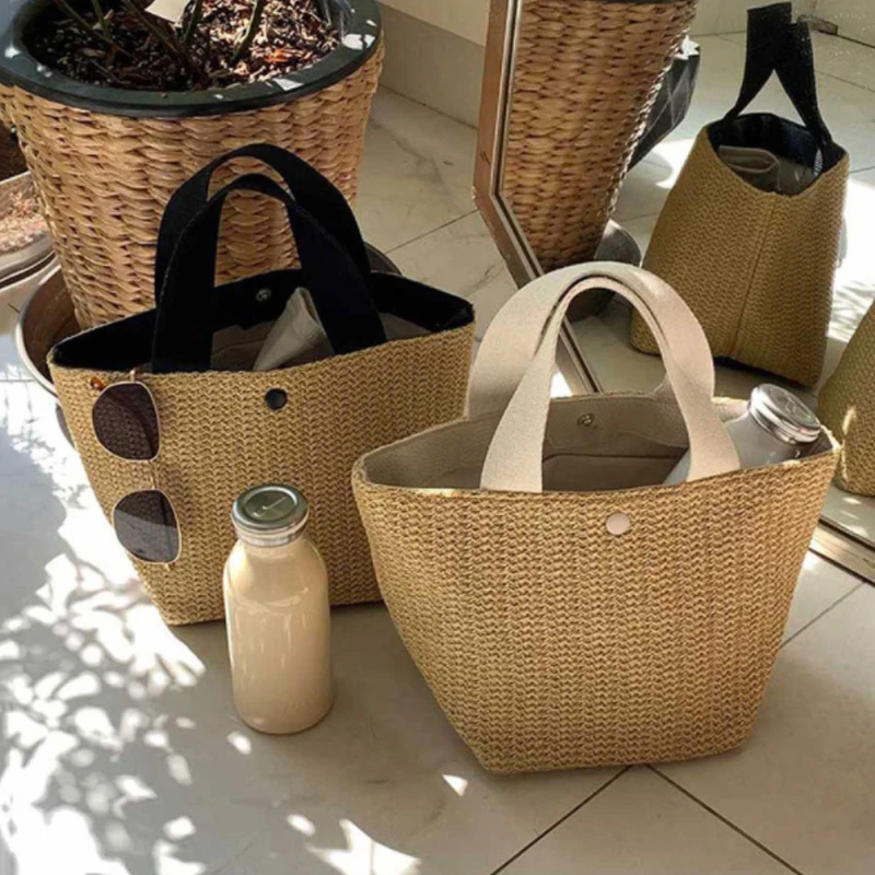 Factory Direct Wholesale Sac a Main Women's Straw Handbags Ladies Tote Bag Summer Beach Bags for Women