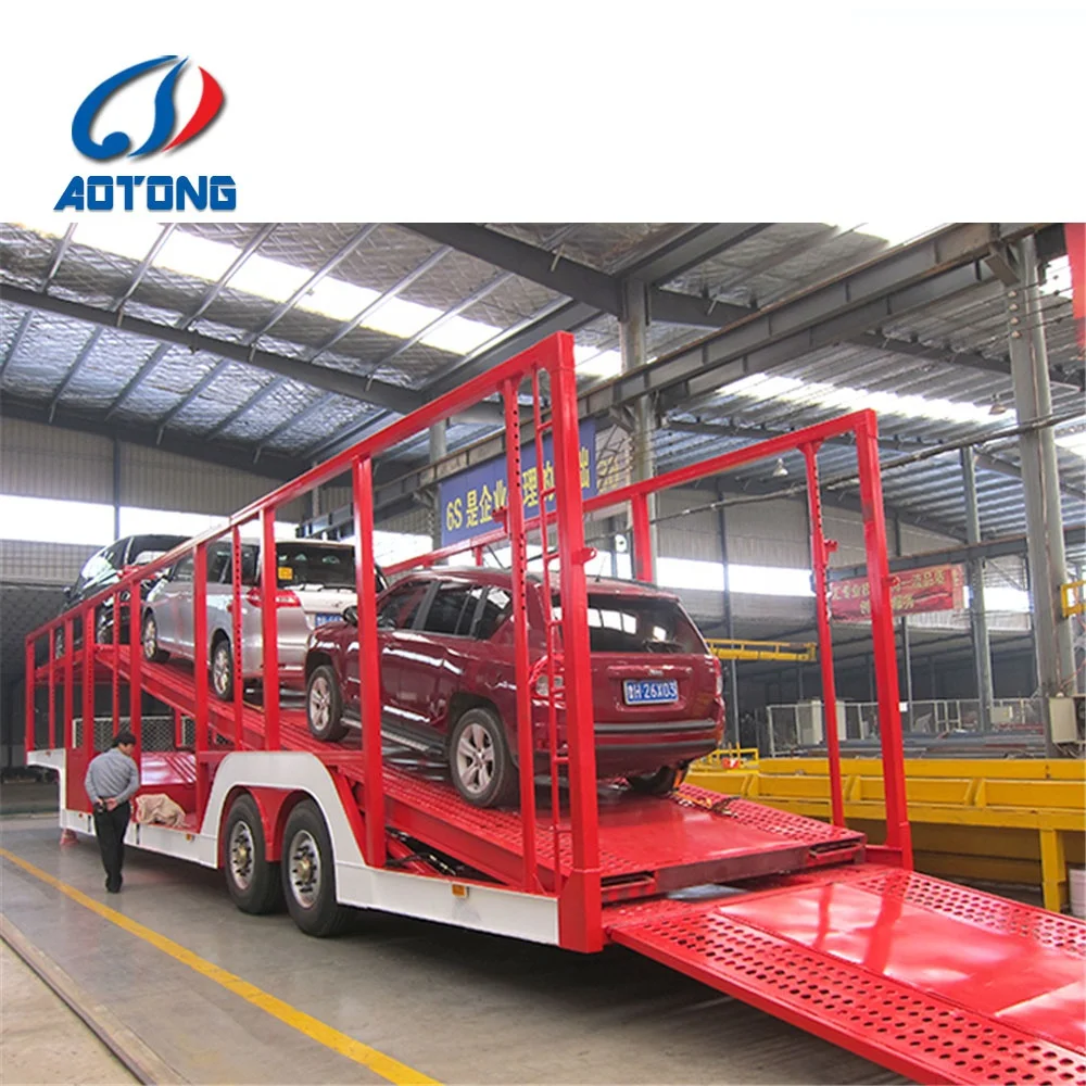 2axle 3 as 5-10 car transporting carrier semi trailer SUV car transport truck trailer