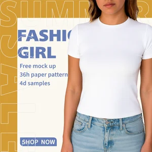 Custom Manufacturer Basic Y2K Blanks White Luxury Tshirts Cotton T-Shirt T Shirt Baby Tees Crop Tops for Women