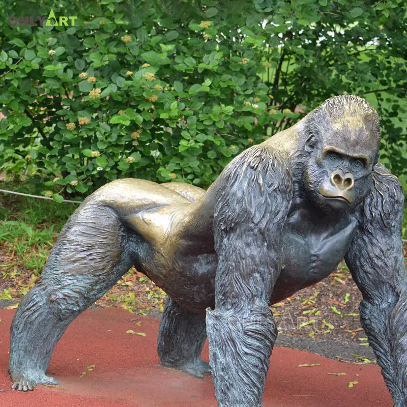 Large Size Outdoor Decor Bronze Animal Gorilla Sculpture - China Bronze  Animal Statue Set and Animal Statue price