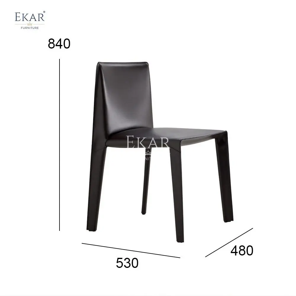 product modern design metal frame upholstered dining chair stylish and comfortable leather seating for home bar or school-67