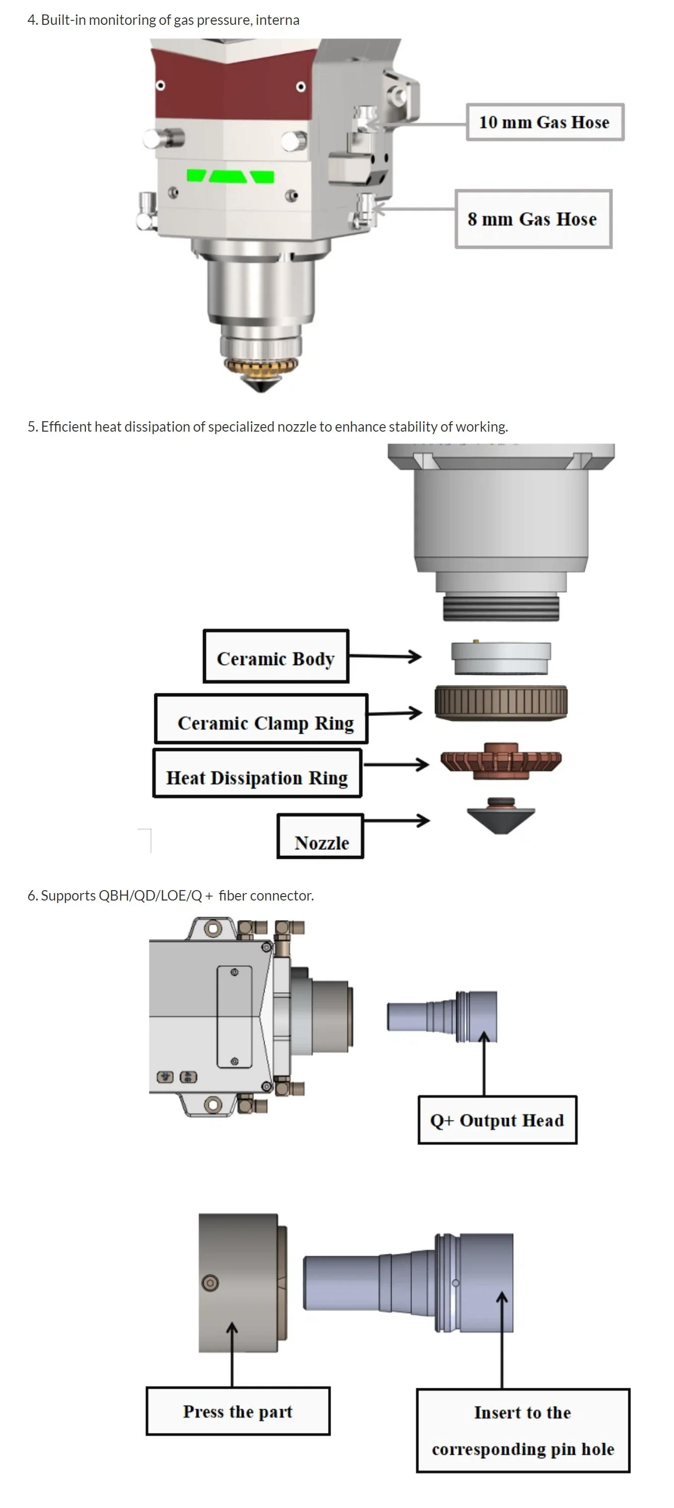 OSPRI High-accuracy 30KW Intelligent Auto-focus Laser Cutting Head LCK30