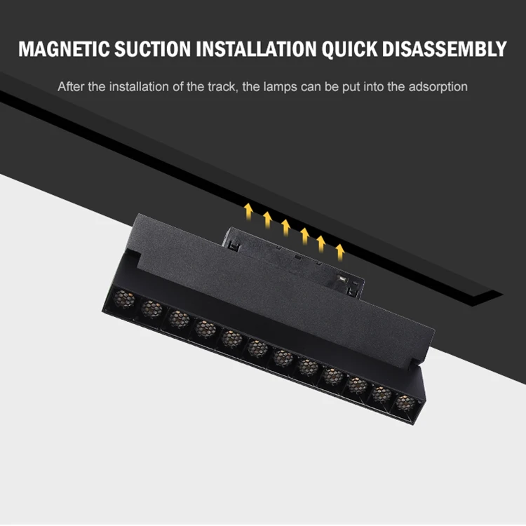 Hot Selling Simple Shape Stable Performance 6W 10W 14W 18W 20W 25W 30W Magnetic Led Track Lamp