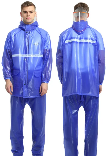 CLC Giacca E Pantaloni Antipioggia In PVC – 0.35 Mm – Taglia 2XL – Impermeabile Da Lavoro - 2
