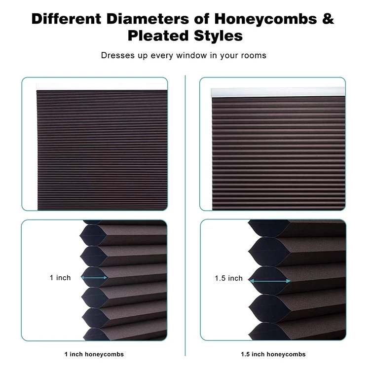 Customized Day And Night Living Room Honeycomb Cordless Pleated Cellular Fabric Shades