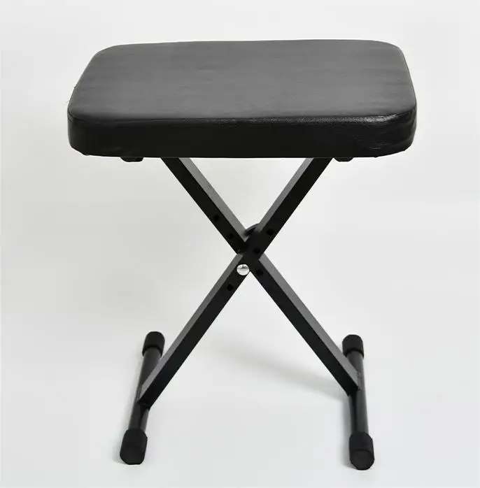 Black High Quality Piano Bench X Type Foldable Fourspeed Adjustable