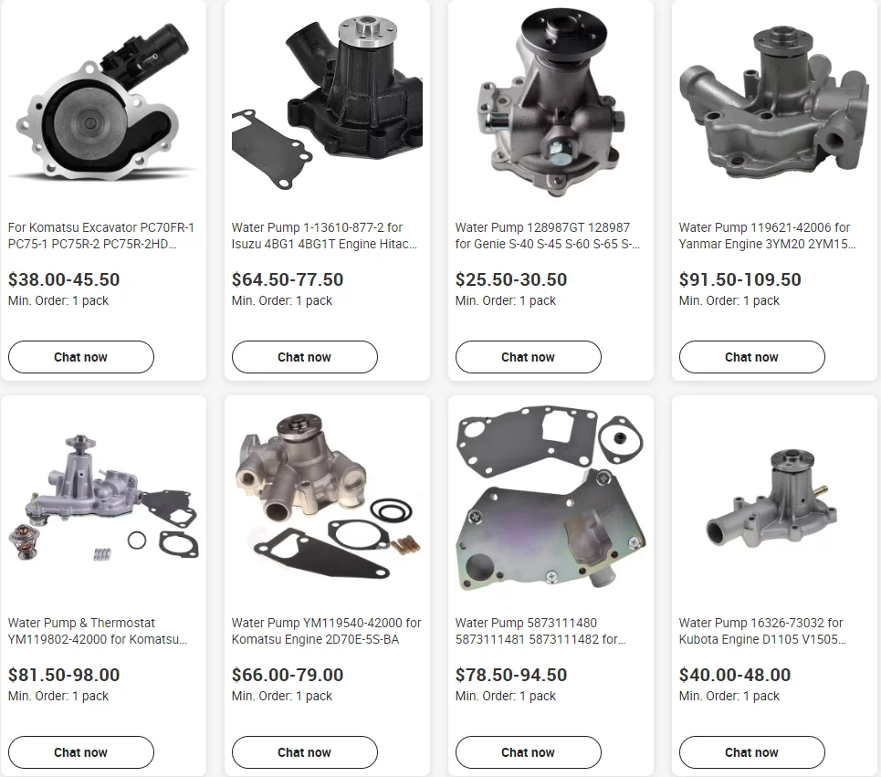For Kato Excavator HD512 Mitsubishi 4D34 Engine Water Pump ME013410 4