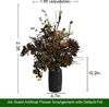 Composizione di Orchidee Moody Noir con Vaso Nero Minimalista