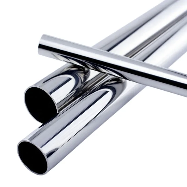 201 Mirror Polished Stainless Steel Round Pipes 0.25mm 0.6mm 1.05mm 1.9mm 2.2mm thickness 6m Length or customized