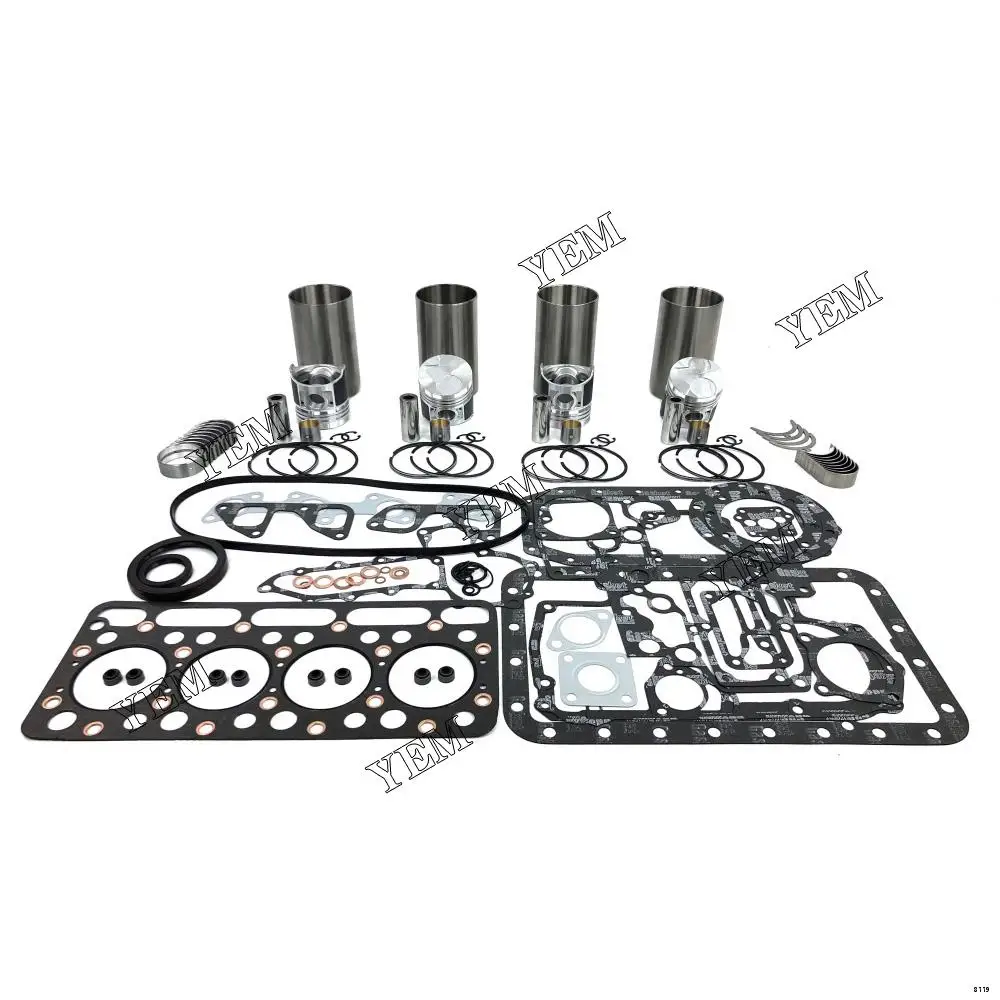V1512 Repair Kit With Full Gasket Set Piston Rings Liner Bearings for Kubota Aftermarket Spare Parts