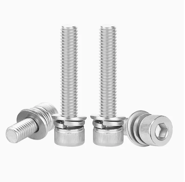 product factory direct wholesale 304 stainless steel m25 m3 m4 m5 m6 combination screw bolt sems machine screws-61