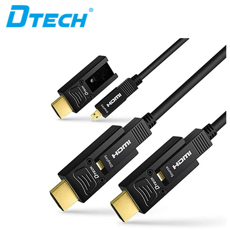 
 DTECH совместимый интерфейс 18G 3d 4K @ 60 Гц D-A 100 м АОС HDMI волоконно-оптический кабель 50 м  