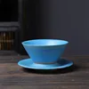 Tasse à café soucoupe volante et soucoupe-bleu clair 180ml