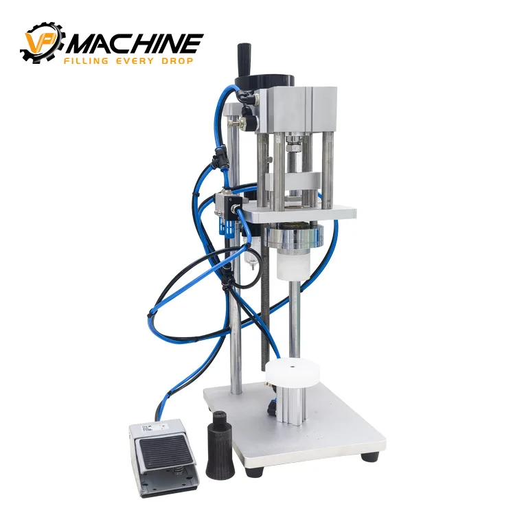 Manufactory direct sale customizable semi automatic pneumatic perfume cap press machine collar ring bo