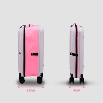 Ultra-Light Unisex Ultra-Light Foldable Travel Suitcase Durable ABS PC Collapsible Luggage Aluminum Spinner Trolley Luggage