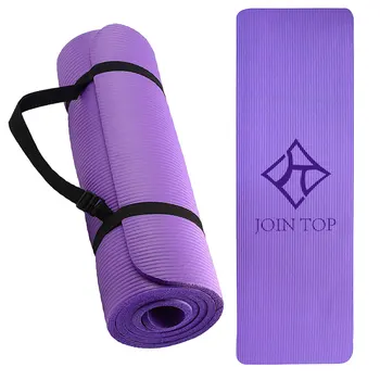 Jointop Eco Friendly Anti Slip 8mm Custom Foldable Exercise Gym Pilates Yogamat Matt Tapete NBR Yoga Mat With Straps Low Price