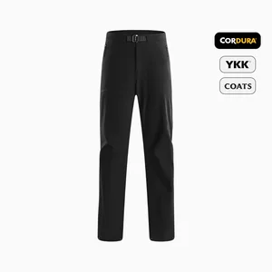 Men's Lightweight Windproof & Water Repellent Cordura Fabric Soft Shell Pants for Outdoor & Hiking Woven Technics Zipper Fly