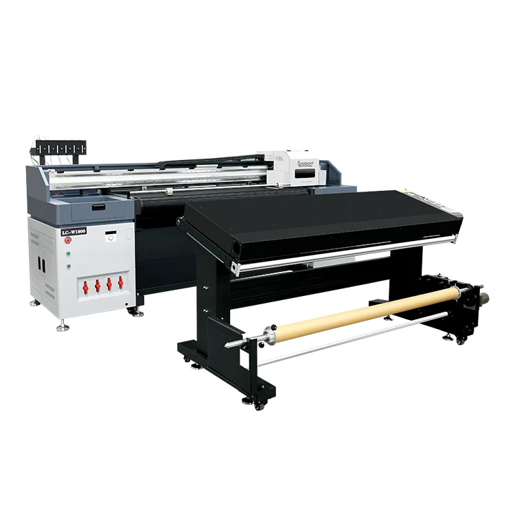 Locor/Mimage 1.8m Wide Format UV Hybrid Printer 3-6pcs I3200 Heads Flatbed Machine for PVC Rigid Banner Wallpaper Leather