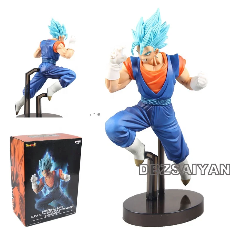 Dragon Ball Z Action Figure, Super Saiyajin, Cabelo Azul, Vegeta IV,  Figurinhas Vegetto Son Goku, Boneca Modelo em PVC, Presentes Infantis, 22cm