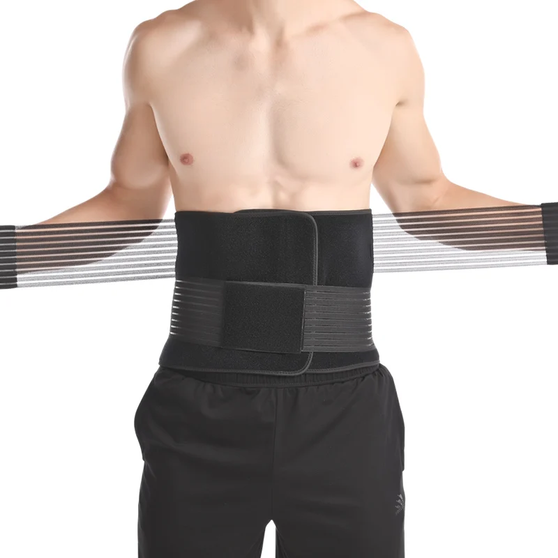 Aolikes Sweat Waist Brace Adjustable Lower Back Waist Support Compression Strap Athletic Waist Trainer