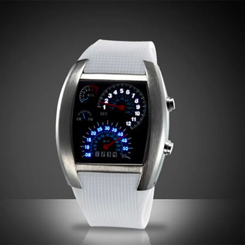 2024 New LED Digital Watches Women Stainless Steel Watch Men Sport Silicone Square Wrist Unisex Electronic Watch