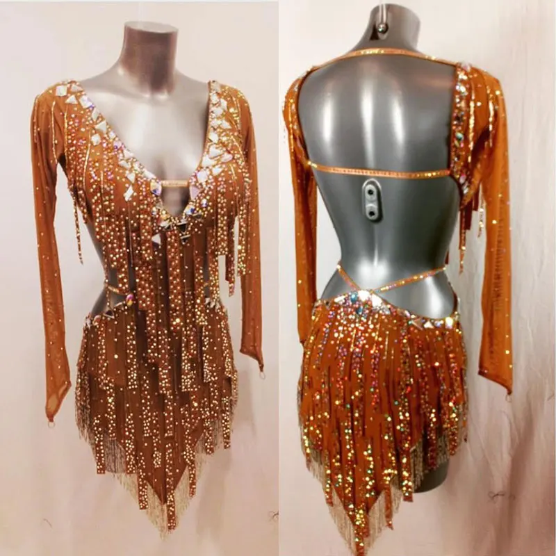 Voorzitter aansporing advocaat Wholesale Latin Dans Jurk Vrouwen Sexy Strass Kwastje Lange Mouwen Salsa  Tango Rumba Flamengo Ballroom Latin Danswedstrijd Kostuums From  m.alibaba.com