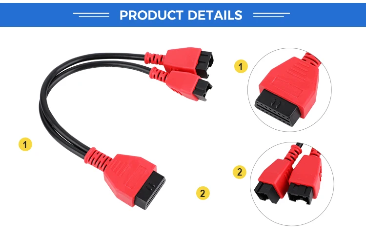 OBD2 OBDII OBD TO 12 8 pin connector diagnostic Y  cable for Chrysler supplier