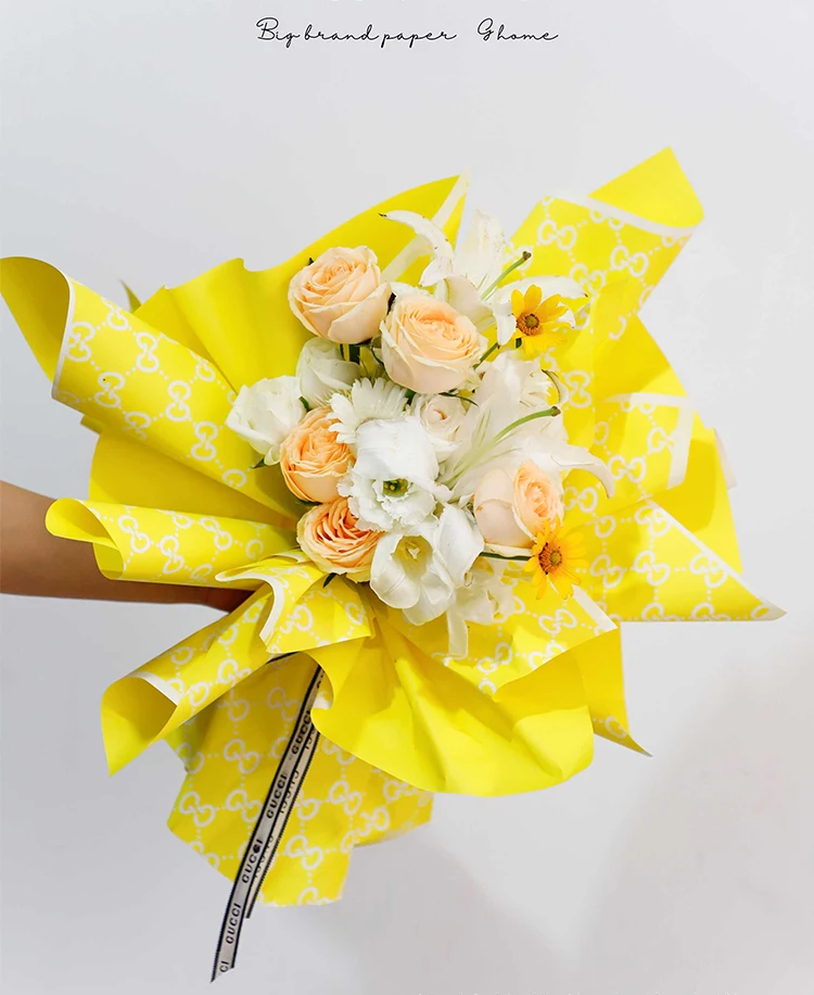 Wholesale Cheap Korean Bouquet 58*58cm 10sheet/bag Waterproof Fresh Flower Bouquet Wrapping