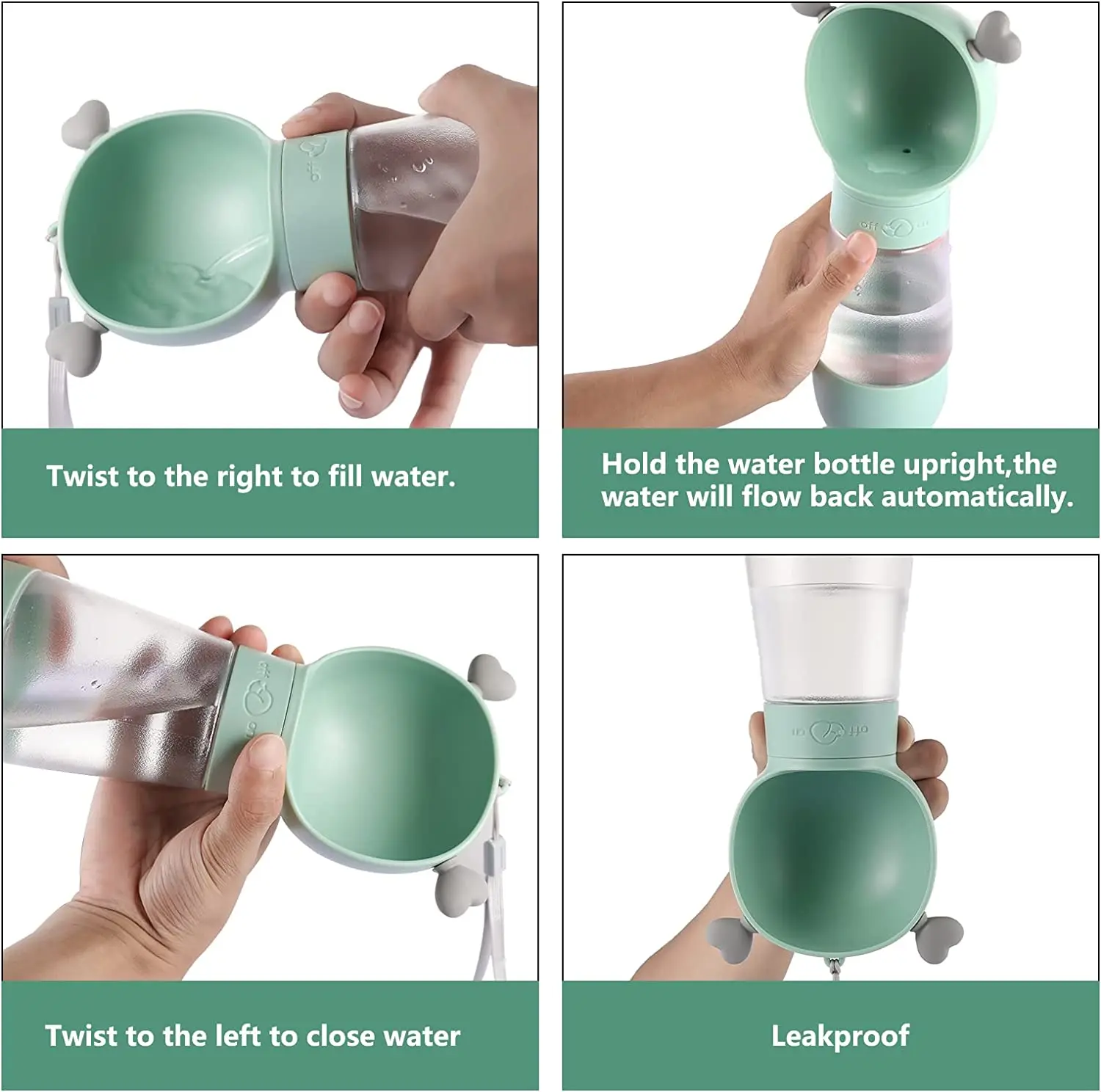 Shurui Pet Portable Dog Bottle Dispenser Pet Kettle Water Bowl Dog Travel Water Bottle For