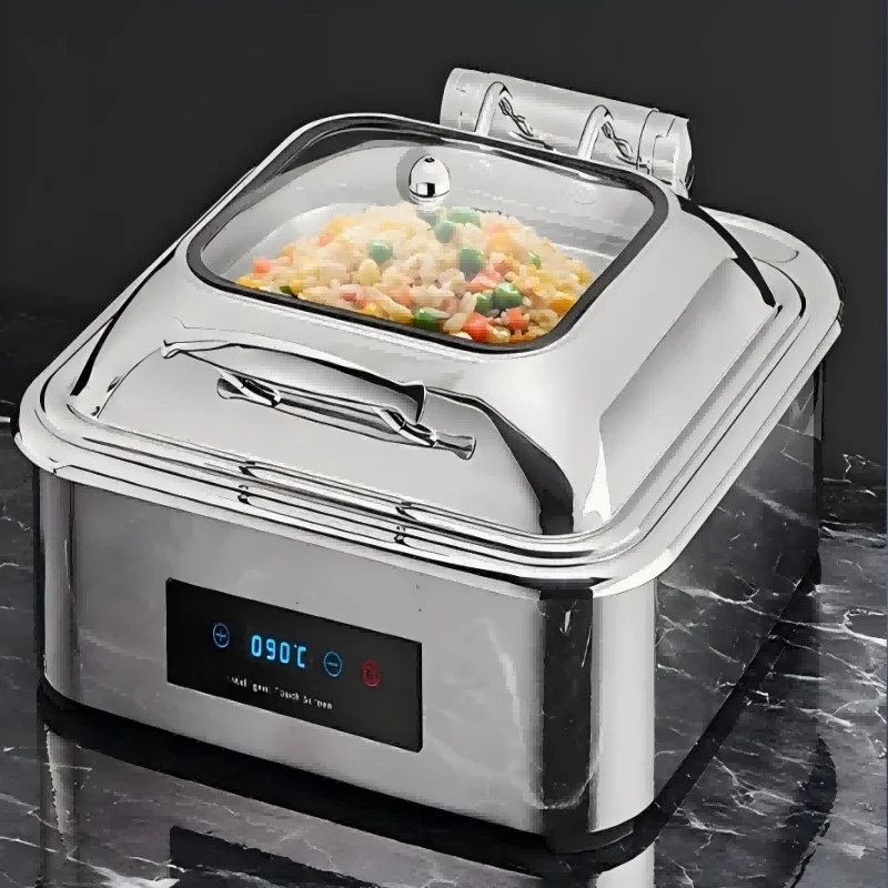Нержавеющая сталь и стекло гидравлическая столовая для буфета электрическая нагревательная ресторанная печь завтрака гостиниц ресторанов