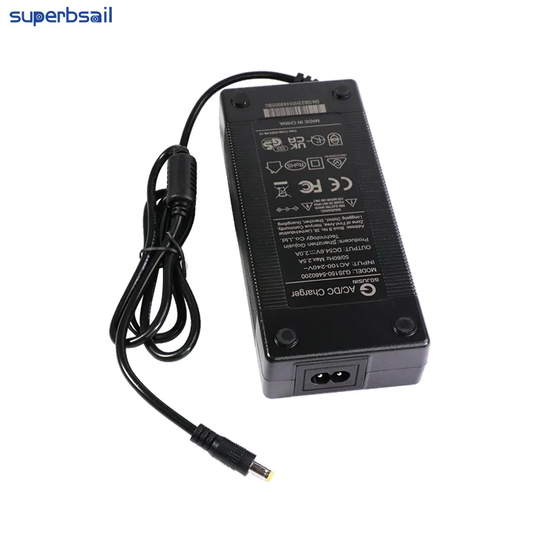 Superbsail 54.6V 2A Charger For Kugoo Kukirin G2 Max Lithium Charger Electric Scooter Battery Charger Replacement Accessories details