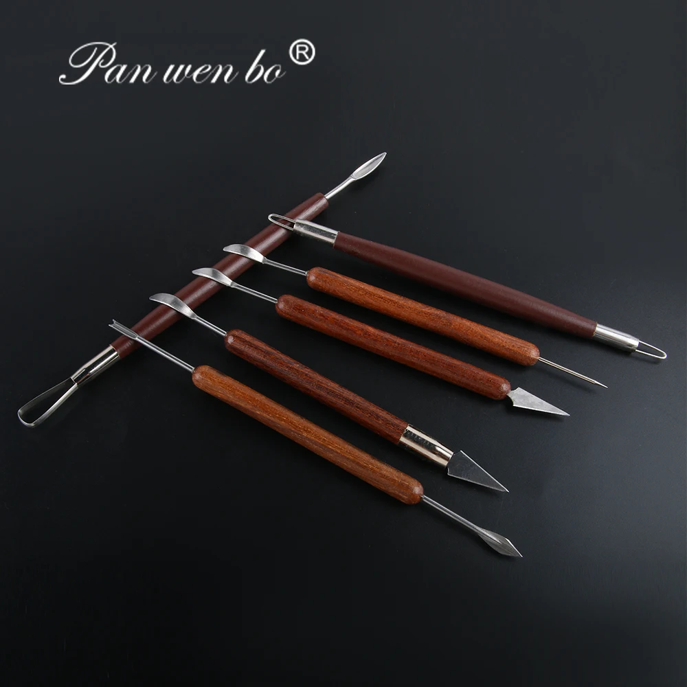 High Quality 6pcs Clay Sculpting Tools Wooden Clay Sculpting Modeling Ceramics Art Pottery Tools