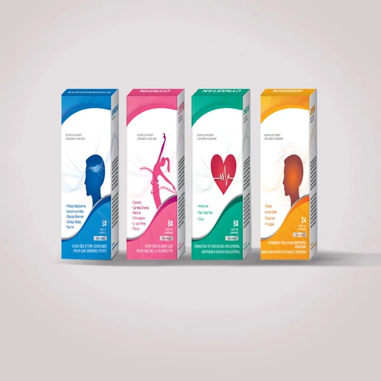 Custom Supplement Boxes Eco Friendly Recyclable Natural Health Vitamins Packaging Paper Box Solutions