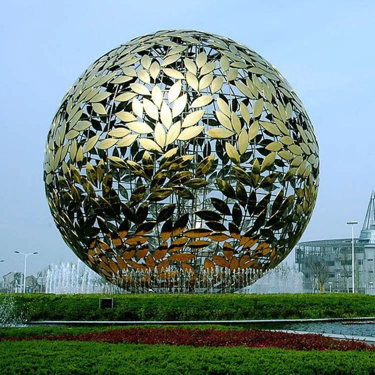 Large Cast Bronze World the Globe with Six Hands Sculpture Metal Garden Sculpture