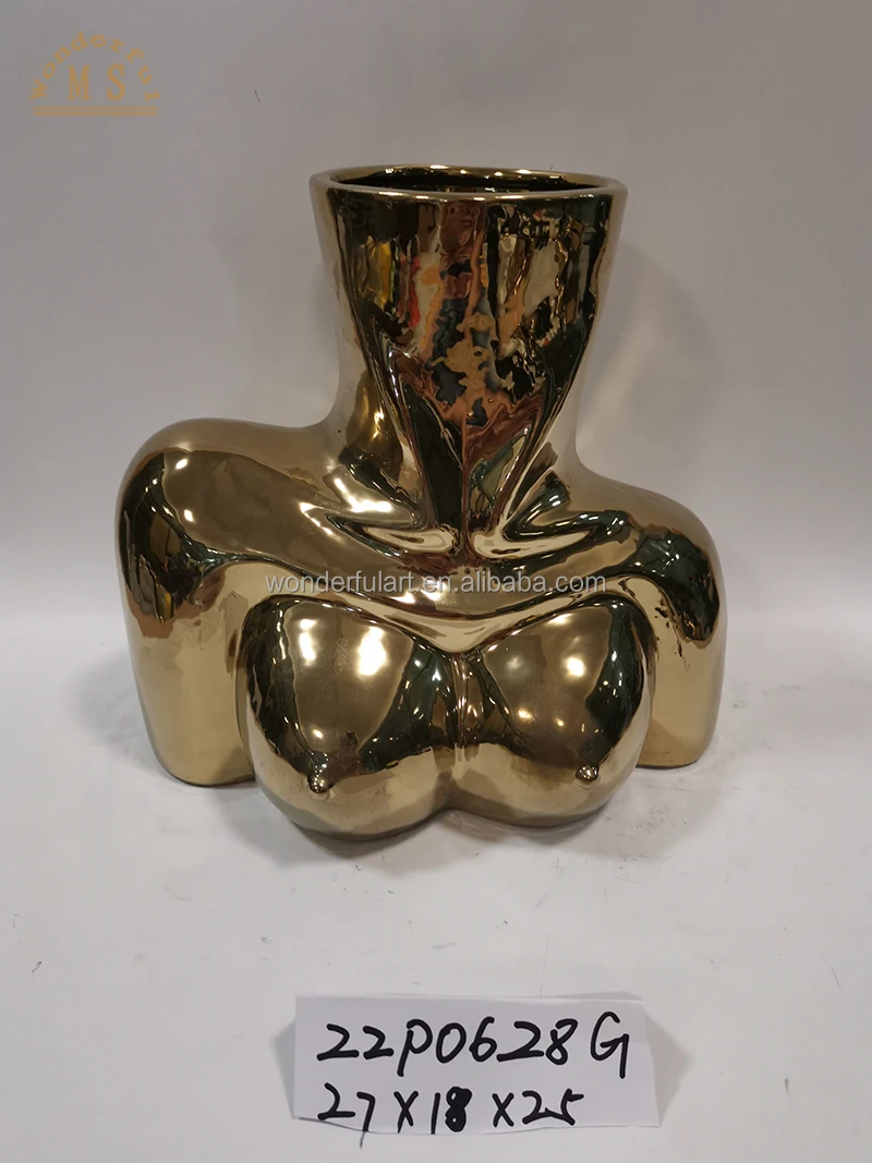 Customized Woman Body Flower Pot Ceramic Human Art Vase Modern Style Home Decor Planter Pots