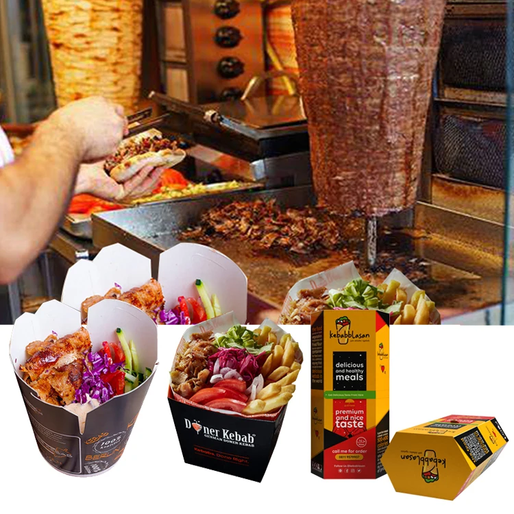 Takeaway Togo French Fries German Tuikish Doner Kebab Grill Meat Packa –  Fastfoodpak