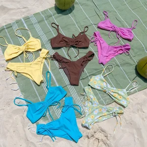 MLY Fashion Show Sexy  Bikini Girl Swimwear Triangle Bikini Set for Women