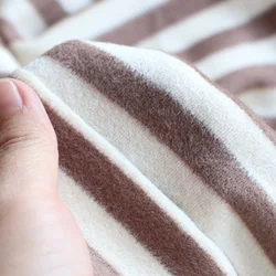 Австралийская бархатная окрашенная полосатая Шерстяная трикотажная ткань «сделай сам» для детской одежды ручной работы