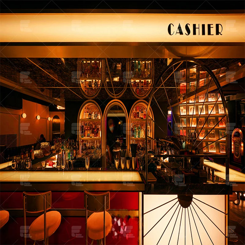 Индивидуальный дизайн со светодиодной подсветкой счетчик для музыки сумасшедшая коммерческая мебель ночного клуба