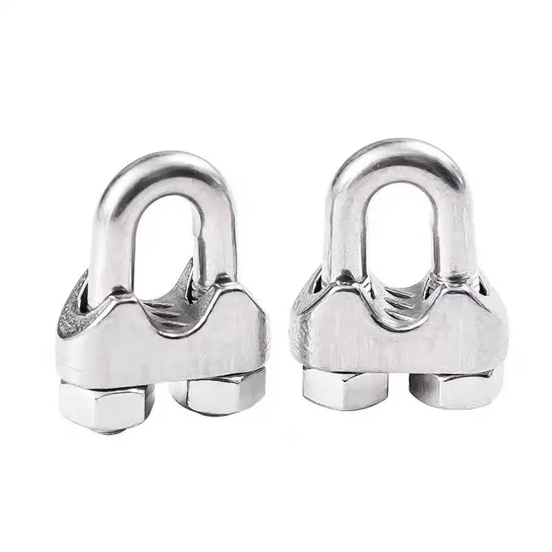304 Stainless Steel Wire Rope Locking Buckle U-type Rolling Head Clip ...