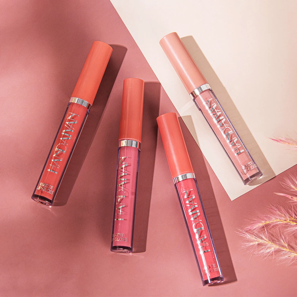 
 6 шт. блеск для губ Набор водонепроницаемые антипригарные чашки матовый блеск для губ Набор подарочная коробка  