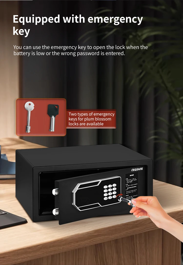 CEQSAFE China Professional Customized Portable Steel Small Deposit Hotel Safe Box for Money manufacture
