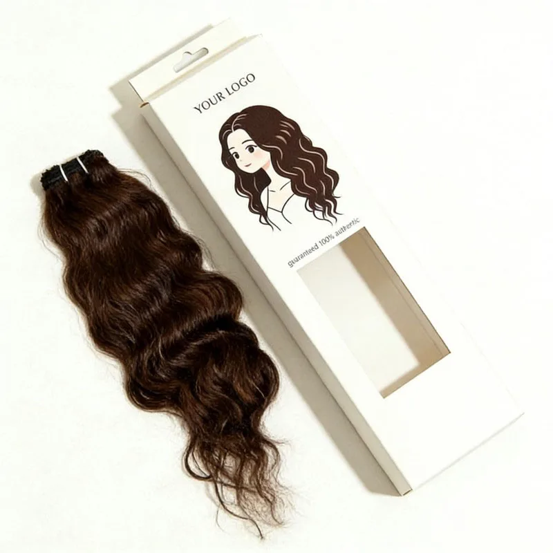 Veliki prodaja Logo Custom Hair Extensions Pakovanje s ručnikom Mali veličine sklopne kutije papir pošiljki kutije za periku
