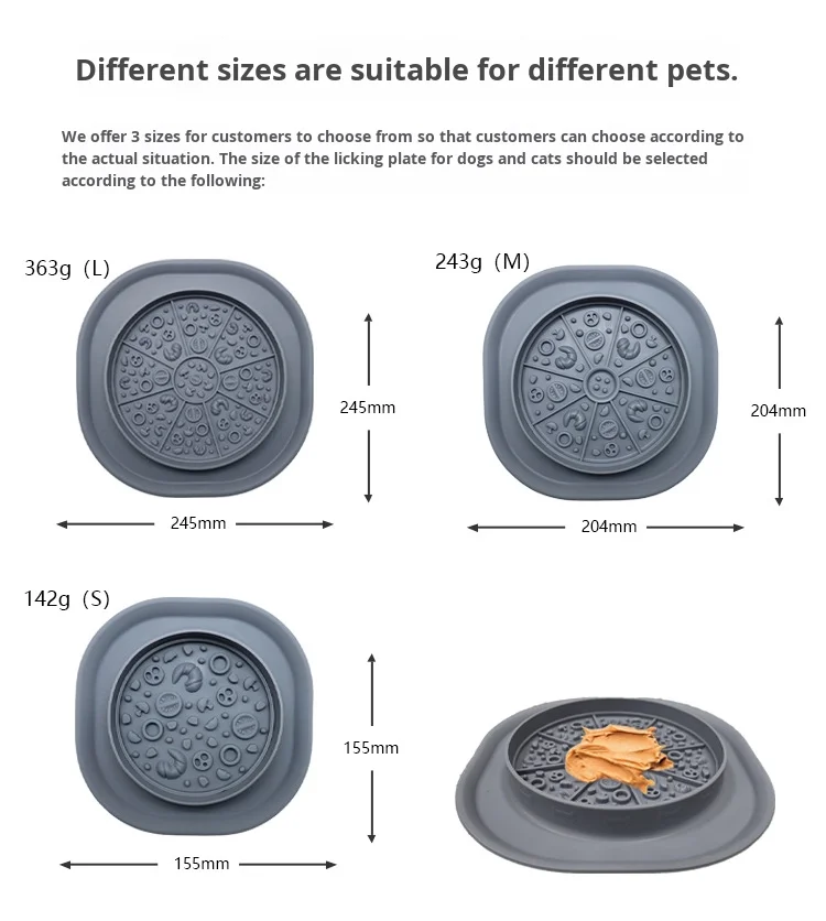 Multi-Functional Anti-Slip Silicone Pet Bowls Specific for Dogs Slow Food Licking Set with Anti-Choking Feature supplier