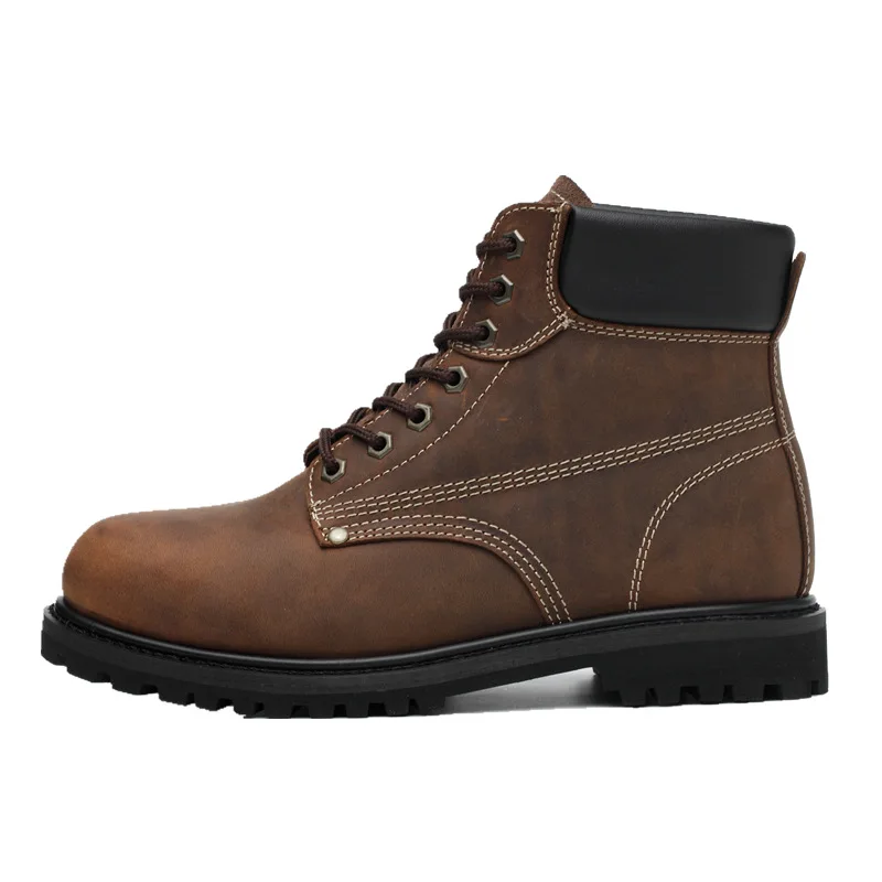 brown leather work shoes